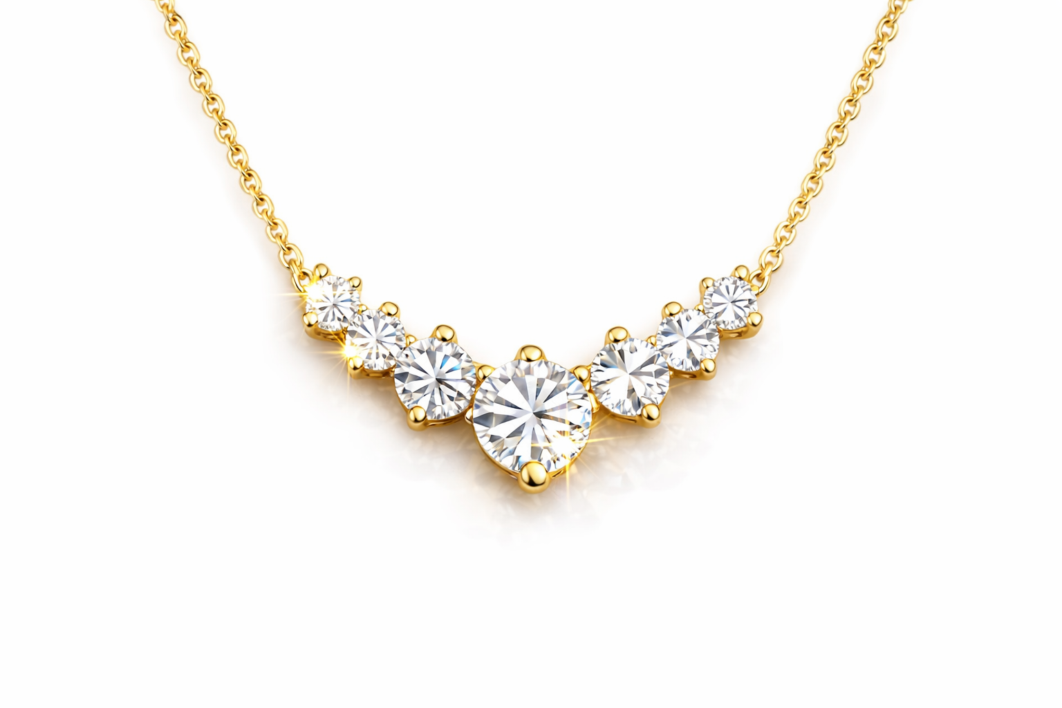 D Color Moissanite Pendant Necklace – Brilliant Sparkle, Elegant Gift for Her