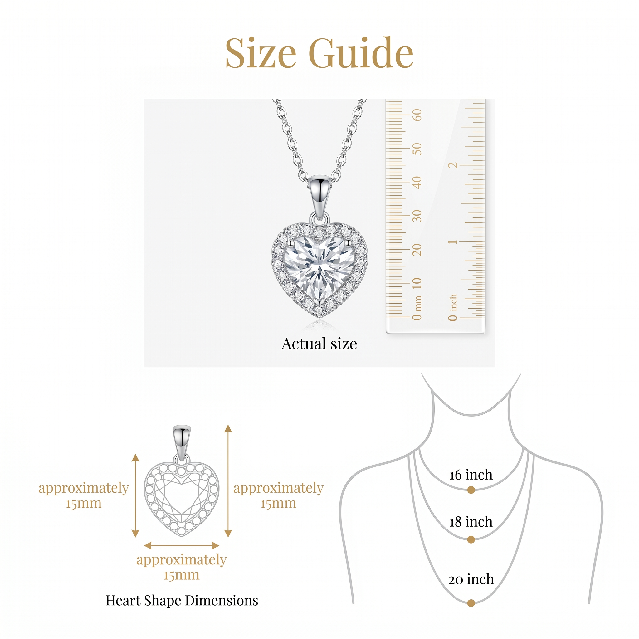 Moissanite Pendant Necklace – Diamond-Like Brilliance, Elegant Gift for Her