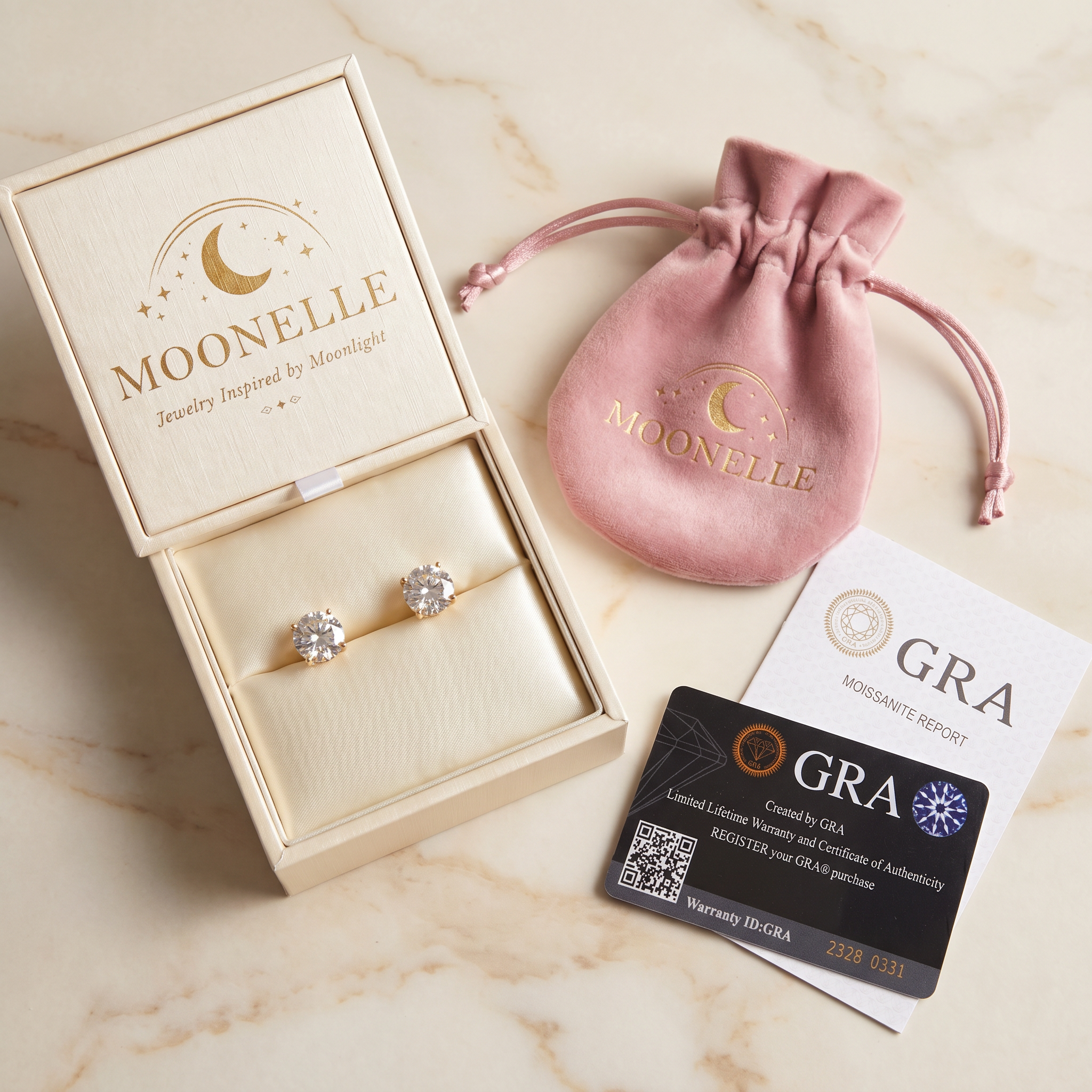 Classic 6-Prong Moissanite Earrings – Brilliant Sparkle, Perfect Gift for Her