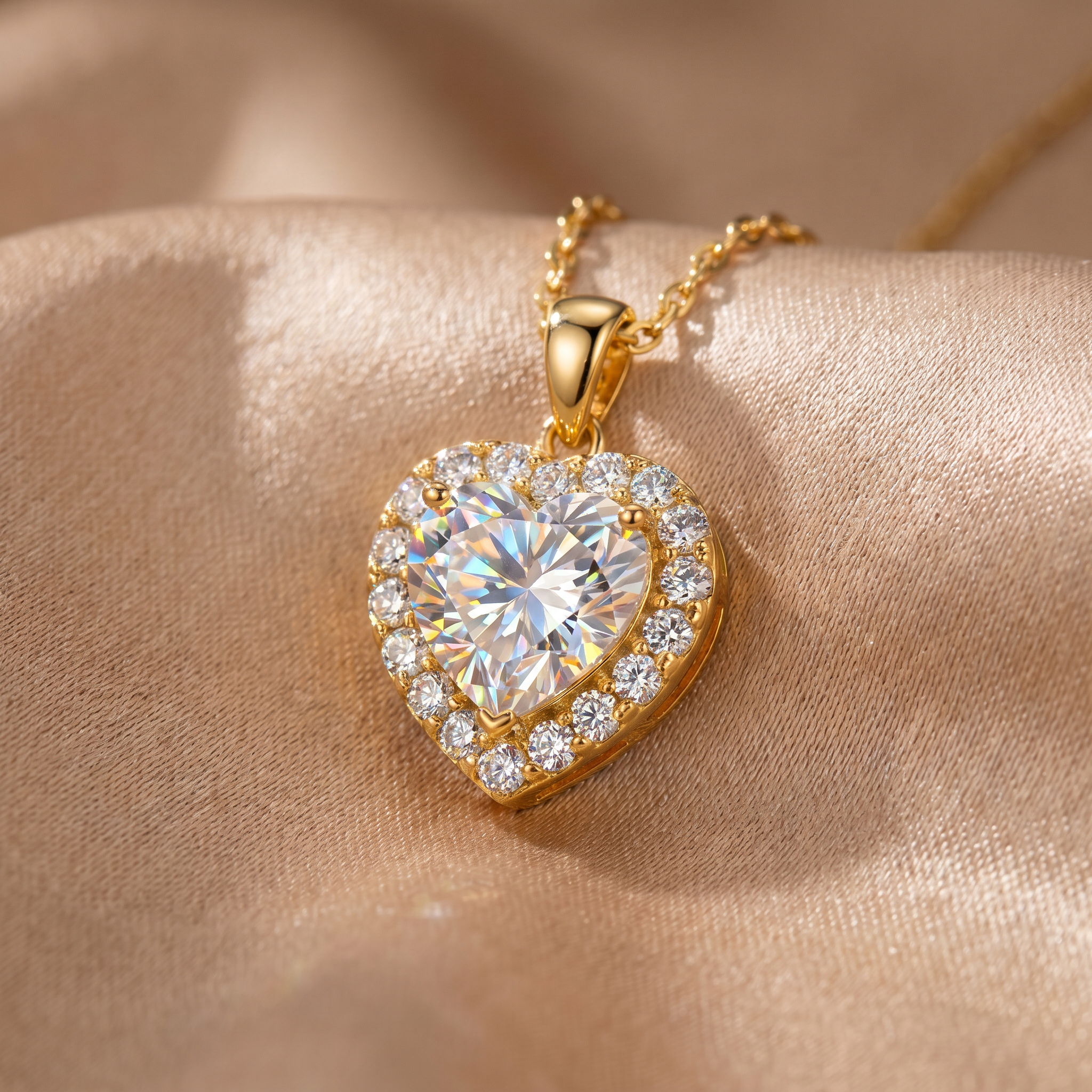 Moissanite Pendant Necklace – Diamond-Like Brilliance, Elegant Gift for Her