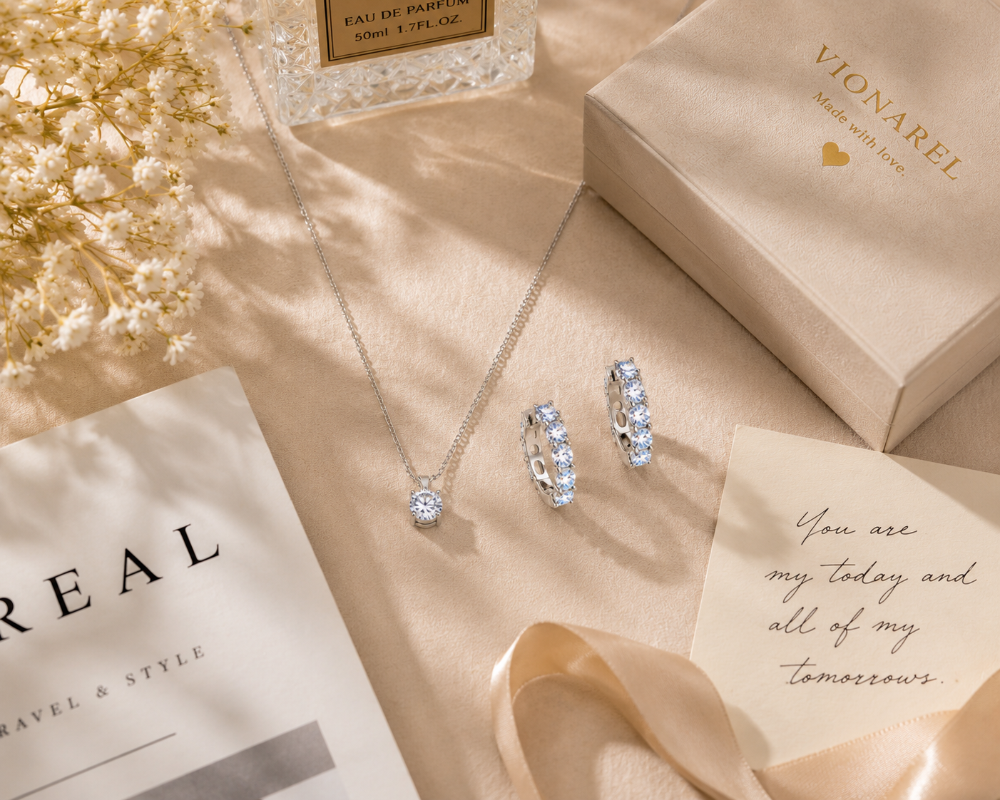 Vionarel Inside-Out Moissanite Hoop Earrings for Women – D Color VVS1 Round Cut Hoop Earrings in 925 Sterling Silver