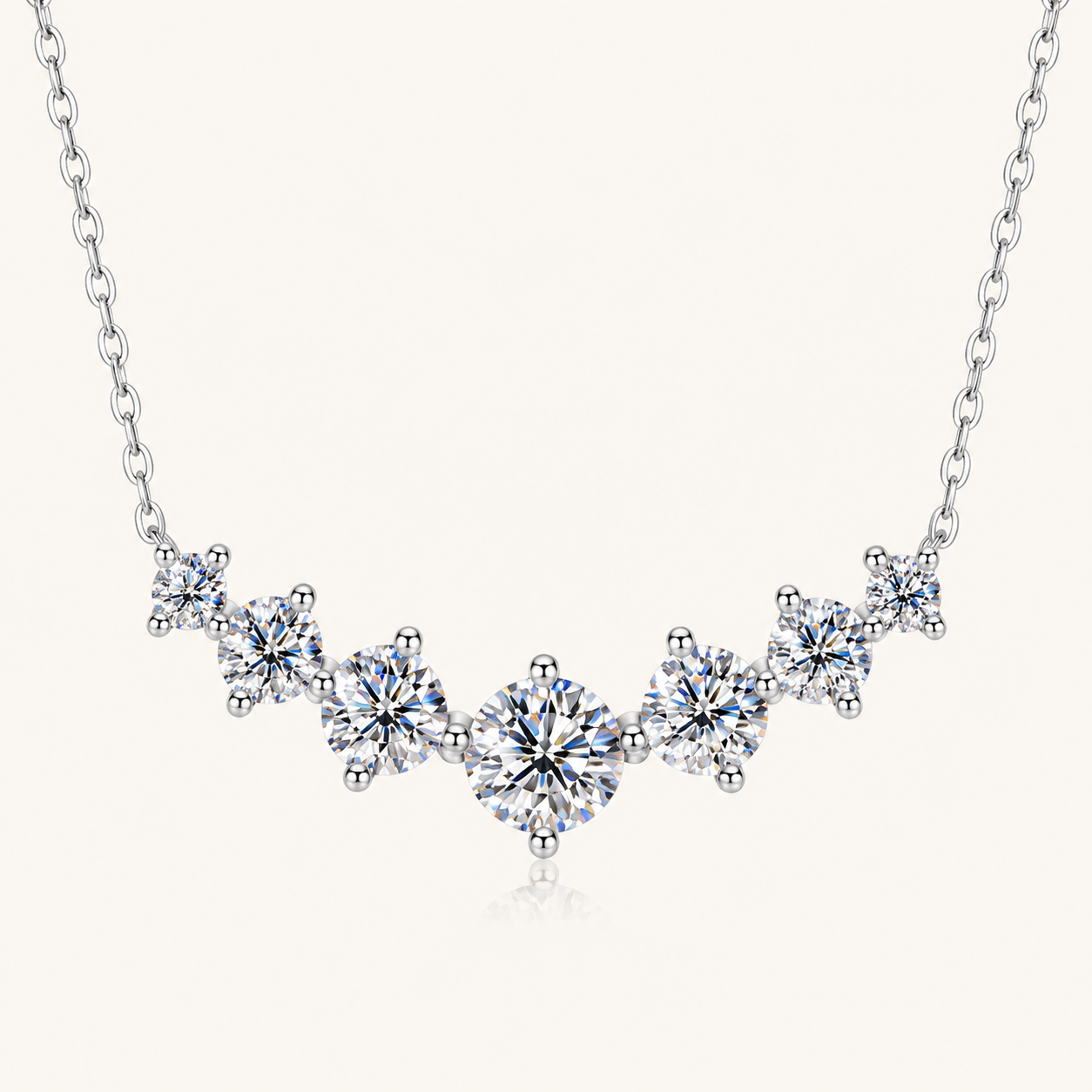 Vionarel D Color Moissanite Pendant Necklace in 18K Gold Plated Finish