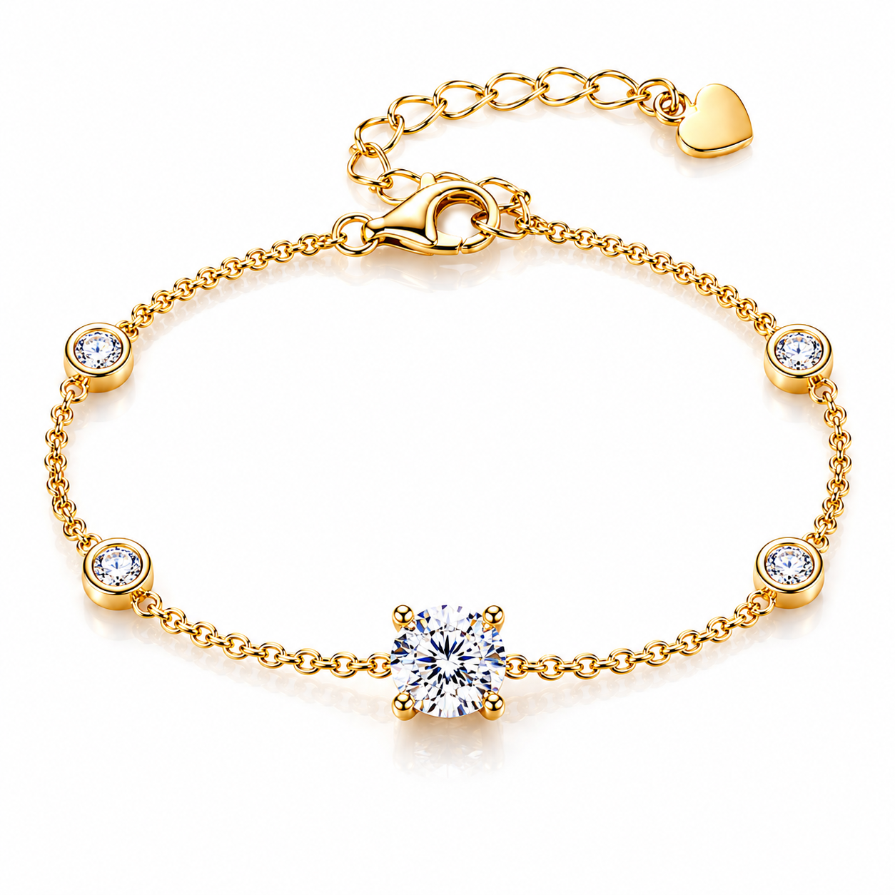 Vionarel 1CT D Color Moissanite Tennis Bracelet in 925 Sterling Silver