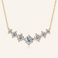 Vionarel D Color Moissanite Pendant Necklace in 18K Gold Plated Finish