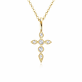Vionarel Moissanite Cross Necklace – Symbol of Faith & Protection, Elegant Gift for Her