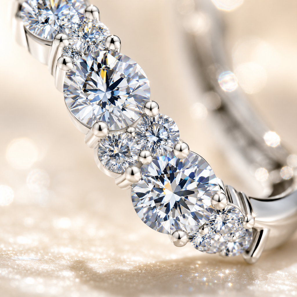 Vionarel Moissanite Hoop Earrings for Women – D Color VVS1 Inside-Out Diamond Hoop Earrings in 925 Sterling Silver