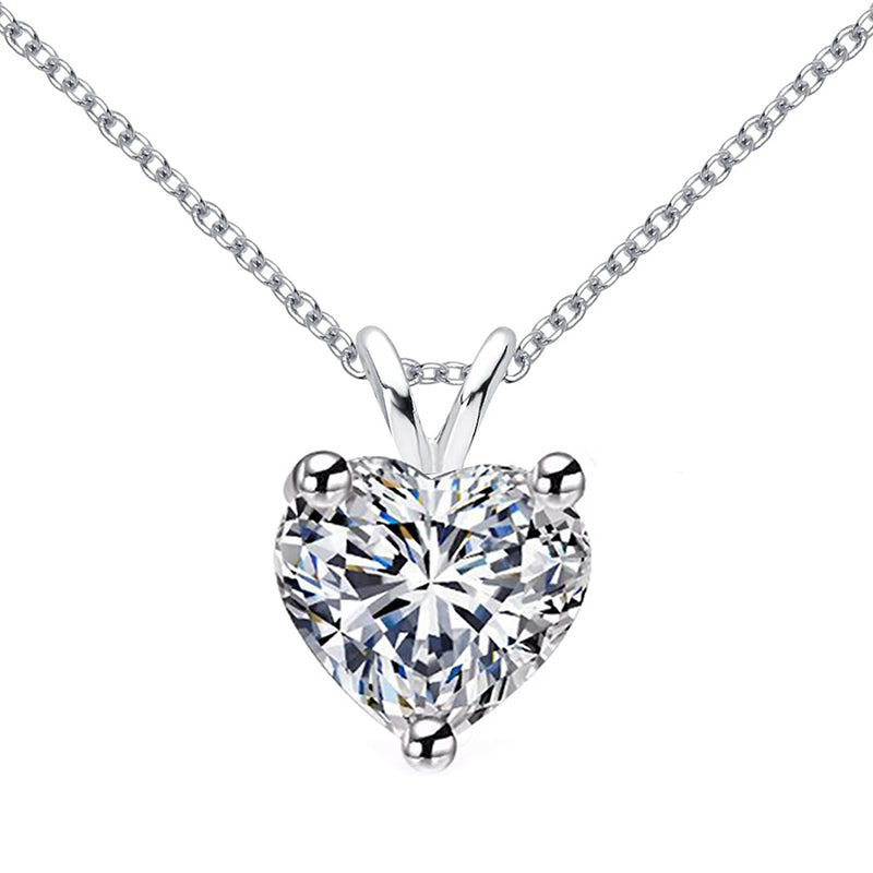 Moissanite Pendant Necklace – Brilliant Diamond-Like Sparkle, Elegant Gift for Her