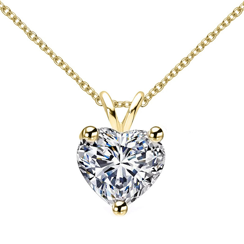 Moissanite Pendant Necklace – Brilliant Diamond-Like Sparkle, Elegant Gift for Her