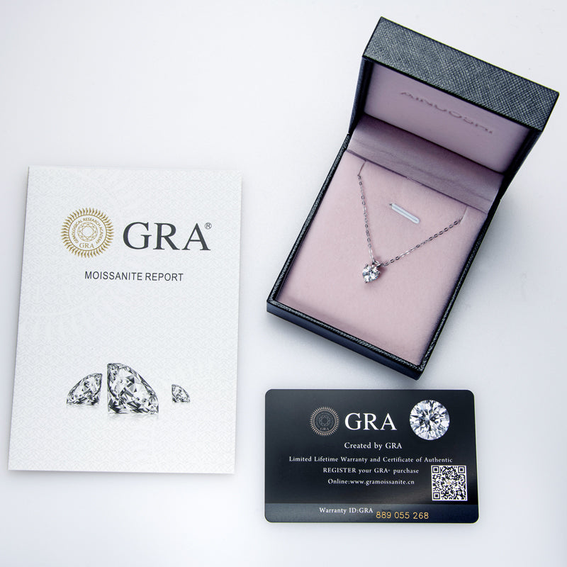 Moissanite Pendant Necklace – Brilliant Diamond-Like Sparkle, Elegant Gift for Her