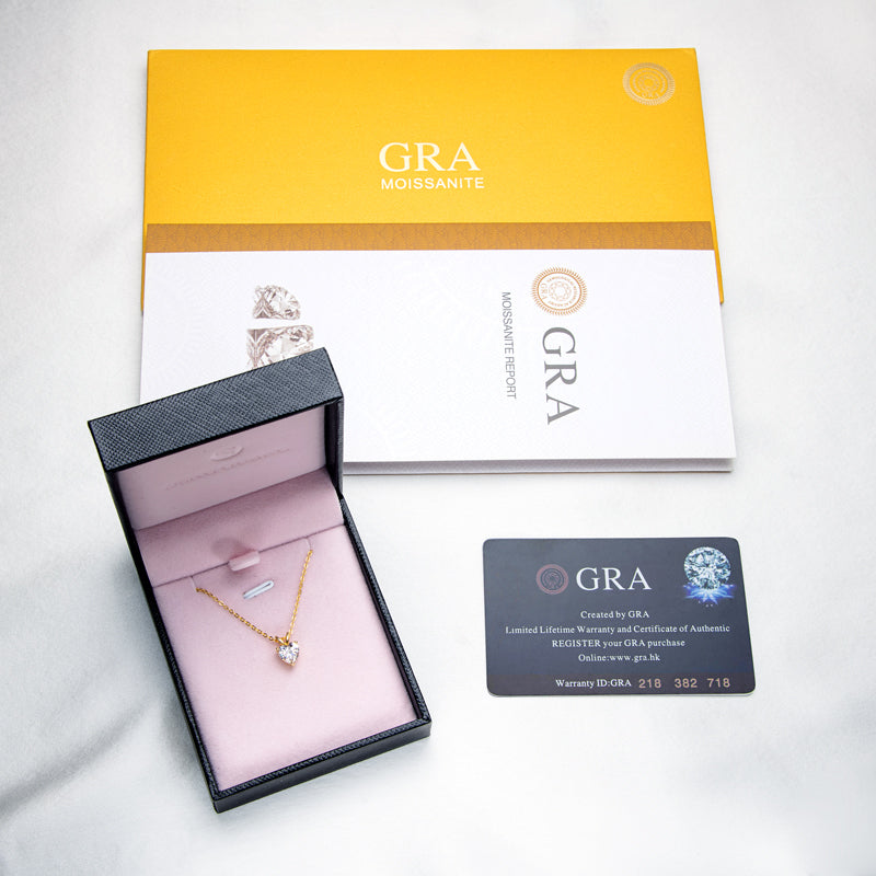 Moissanite Pendant Necklace – Brilliant Diamond-Like Sparkle, Elegant Gift for Her
