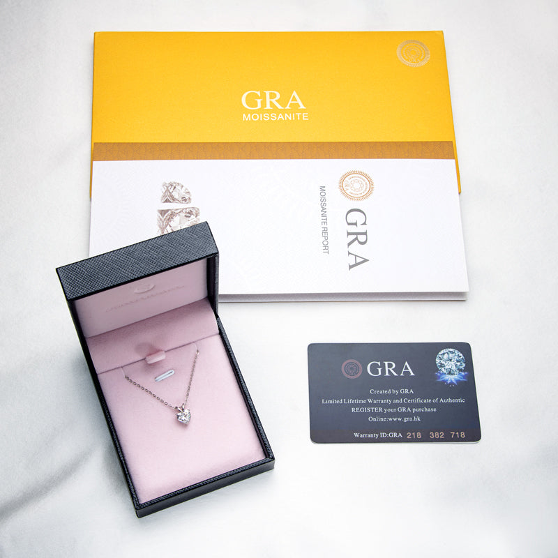 Moissanite Pendant Necklace – Brilliant Diamond-Like Sparkle, Elegant Gift for Her