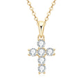 Moissanite Cross Necklace – Symbol of Faith & Protection, Elegant Gift for Her
