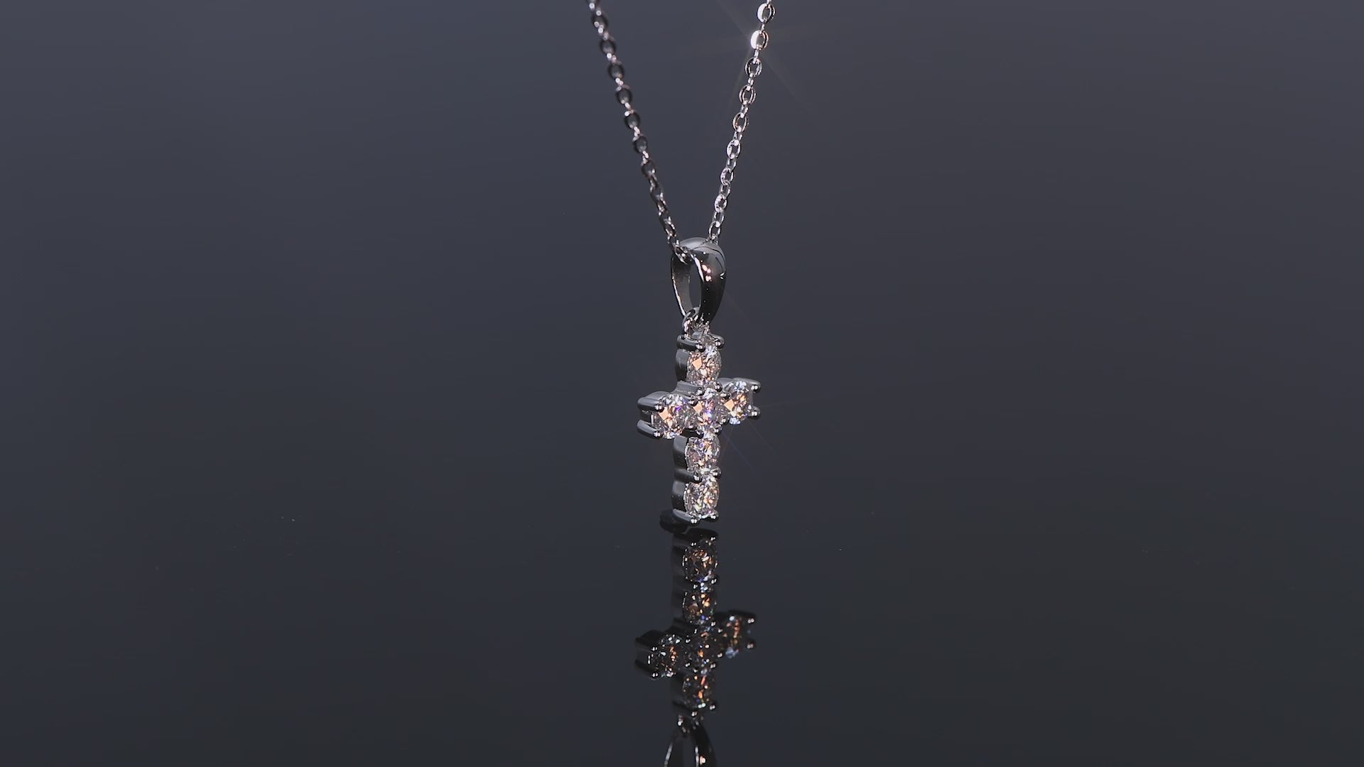 Moissanite Cross Necklace – Symbol of Faith & Protection, Elegant Gift for Her