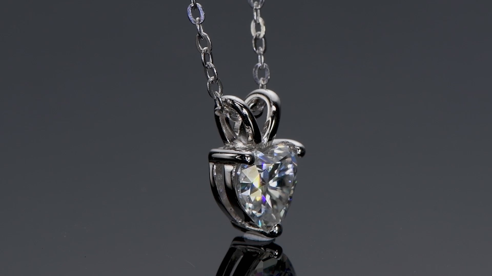 Moissanite Pendant Necklace – Brilliant Diamond-Like Sparkle, Elegant Gift for Her